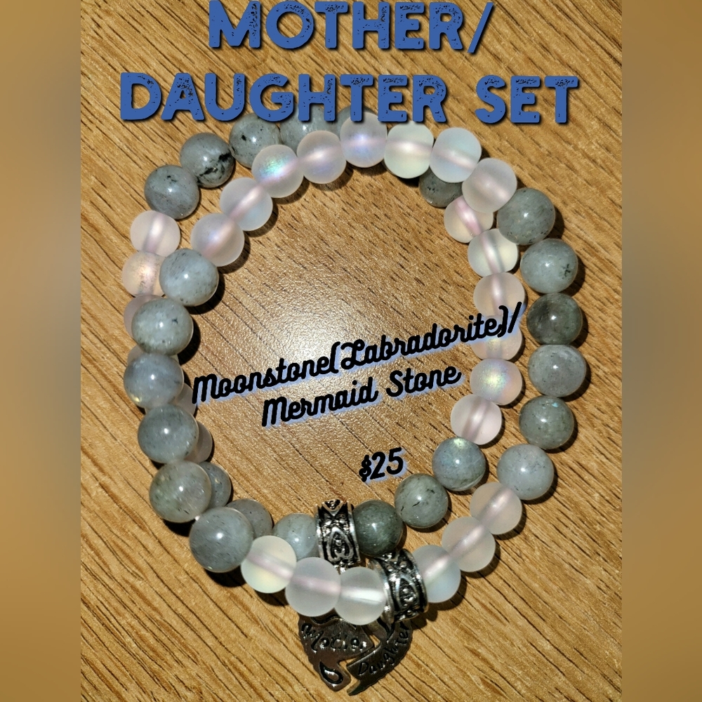 Real Crystal Mother/Daughter Bracelets